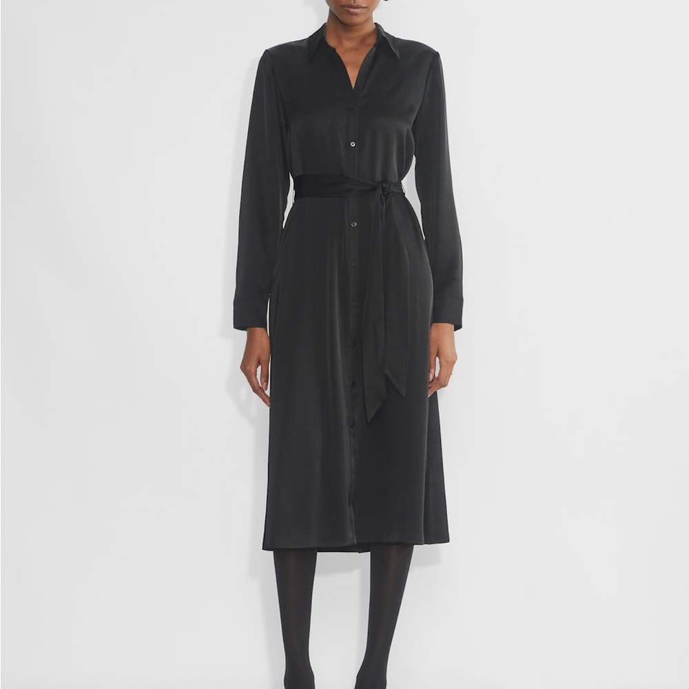 Aritzia Black Long Sleeve Shirt dress